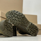 Зимние Кожаные Берцы "Crazy Air-Tex" / Ботинки с вставками Cordura олива размер 44 - изображение 3