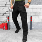 Мужские Брюки Loshan на флисе черные / Утепленные хлопковые Брюки с 7 карманами размер XL 36 - изображение 2