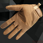 Сенсорные Перчатки с защитными накладками из EVA и TPR резины койот размер XL - изображение 5
