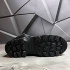 Чоловічі шкіряні берці на хутрі / Високі черевики KTV на гумовій підошві з протектором чорні розмір 43 - зображення 4