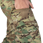 Мужские Штаны на микрофлисе с высоким поясом / Плотные Брюки CamoTec SoftShell мультикам размер 2XL - изображение 2