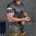 Потовідвідна чоловіча футболка з принтом "Ukrainian soldier" coolmax сіра розмір M - зображення 3