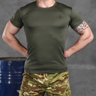 Потовідвідна чоловіча футболка coolmax з принтом олива розмір 2XL - зображення 1
