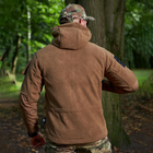 Чоловіча куртка Флісова з капюшоном койот розмір 3XL - зображення 3
