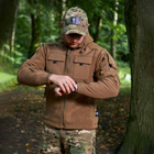 Чоловіча куртка Флісова з капюшоном койот розмір 3XL - зображення 4