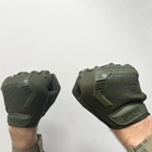 Перчатки Mechanix M-Pact с защитными накладками олива размер S - изображение 3