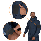 Мужская Куртка Camotec Stalker SoftShell на микрофлисе темно-синяя / Демисезонная верхняя одежда размер XS - изображение 6
