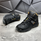 Чоловічі зимові черевики з вовняною підкладкою / Шкіряні берці Salomon S-3 чорно-жовті розмір 43 - зображення 4