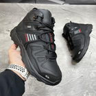 Мужские зимние ботинки с шерстяной подкладкой / Берцы из натуральной кожи чёрно-красные размер 44 - изображение 7