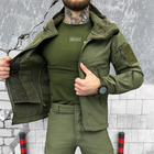 Мужской костюм SoftShell / Влагозащищенная куртка с капюшоном + брюки "Shark" олива размер M - изображение 3