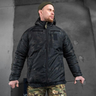 Чоловіча зимова куртка з підкладкою OMNI-HEAT на силіконі чорний мультикам розмір L - зображення 3