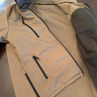 Мужской Демисезонный костюм на флисе / Комплект Куртка + Брюки Softshell койот размер 3XL - изображение 6