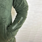 Чоловіча флісова кофта з липучками під шеврони темна олива розмір S - зображення 5