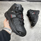 Мужские зимние ботинки с шерстяной подкладкой / Берцы из натуральной кожи чёрно-красные размер 40 - изображение 7