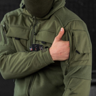 Мужская флисовая Куртка с вставками Softshell олива размер 3XL - изображение 8