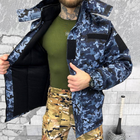 Чоловічий бушлат на флісі "Urban Camouflage" / Зимова куртка з силіконовим утеплювачем піксель розмір S - зображення 5