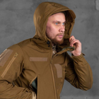 Демісезонна Чоловіча Куртка "Leon" Softshell з липучками під шеврони койот розмір XL - зображення 4