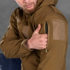 Демісезонна Чоловіча Куртка "Leon" Softshell з липучками під шеврони койот розмір 2XL - зображення 6