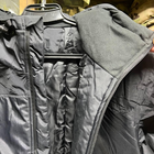 Мембранна Чоловіча Куртка Level 7 з утеплювачем еко-пух чорна розмір S - зображення 7