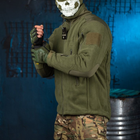 Мужская Флисовая Кофта с вместительными карманами олива размер 2XL - изображение 2