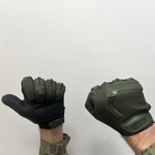 Перчатки Mechanix M-Pact с защитными накладками олива размер M - изображение 4