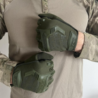Перчатки Mechanix M-Pact с защитными накладками олива размер M - изображение 6