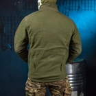 Мужская Флисовая Кофта с вместительными карманами олива размер L - изображение 3