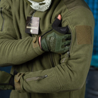 Мужская Флисовая Кофта с вместительными карманами олива размер M - изображение 5