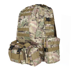 Рюкзак тактичний +3 підсумка AOKALI Outdoor B08 75L Camouflage CP з об'ємними кишенями на блискавці