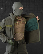 Тактичний теплий військовий комплект Habber ( Куртка + Штани ), Камуфляж: Олива, Розмір: M - зображення 3