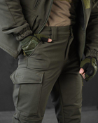 Тактичний теплий військовий комплект Habber ( Куртка + Штани ), Камуфляж: Олива, Розмір: M - зображення 6