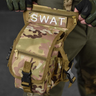 Универсальная поясная сумка с креплением на бедро Swat с 5-ю карманами мультикам койот 28 x 13 х 12 см - изображение 5