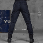 Чоловічі щільні Штани з Накладними кишенями / Міцні Брюки ріп-стоп сині розмір M - зображення 4