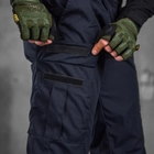 Чоловічі щільні Штани з Накладними кишенями / Міцні Брюки ріп-стоп сині розмір M - зображення 5