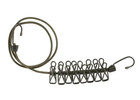 Мотузка Mil-Tec для прання із затискачами 110-250 см WÄSCHELEINE OLIV (16019000) - изображение 2