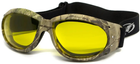 Очки защитные с уплотнителем Global Vision Eliminator Camo Forest (yellow), желтые в камуфлированной оправе - изображение 1