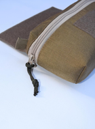 Напашник прямоугольный сумка, подсумок напашник тактический утилитарный с креплением к плитоноске на велкро Койот - изображение 4
