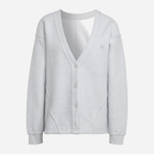 Кардиган жіночий Adidas Loungewear Cardigan W "Light Grey Heather" HL9165 40 Сірий (4066747420781) - зображення 3