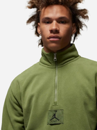 Bluza męska nierozpinana streetwear z kołnierzykiem Nike Jordan Essentials Winterized Fleece Half-Zip "Sky J Light Olive" FD7863-340 M Zielona (196969043551) - obraz 3