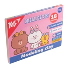 Пластилин YES, 18 цветов, 360г «Line Friends» 540679