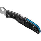 Ніж Spyderco Endura 4 Thin Blue Line напівсеррейтор (C10FPSBKBL) - зображення 5