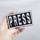 Шеврон нашивка на липучке IDEIA для журналистов PRESS ПРЕССА вышитый патч 5 х 9 см (2200004278445) - изображение 5