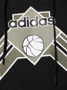 Bluza męska z kapturem oversize Adidas Basketball Hoodie "Black" IV9692 XL Czarna (4067886988606) - obraz 5