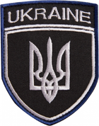 Шеврон IDEIA на липучке Трезубец Украины UKRAINE вышитый патч 7х9 см (2200004305752) - изображение 1