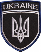 Шеврон IDEIA на липучке Трезубец Украины UKRAINE вышитый патч 7х9 см (2200004305752)