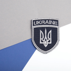 Шеврон нашивка на липучке IDEIA Укрзализныця Украина, вышитый патч 7х9 см борт серебро (2200004293851) - изображение 4