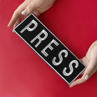 Шеврон нашивка на липучці для журналістів IDEIA PRESS ПРЕСА, вишитий патч 8х25 см (2200004269160) - зображення 6