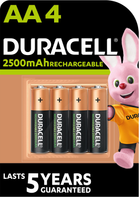 Akumulator Duracell Recharge AA 2500 mAh 4 szt(5005001)(5000394057203) - obraz 1