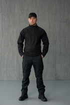 Чоловічий костюм 3в1 " Black" Rip-Stop / Форма убакс + штани Kayman + бейсболка чорний колір з липучками під шеврони 50 - зображення 1