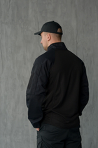 Чоловічий костюм 3в1 " Black" Rip-Stop / Форма убакс + штани Kayman + бейсболка чорний колір з липучками під шеврони 48 - зображення 7